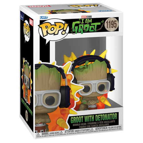  Funko POP! Bobble Marvel I Am Groot Groot With Detonator (,  1)