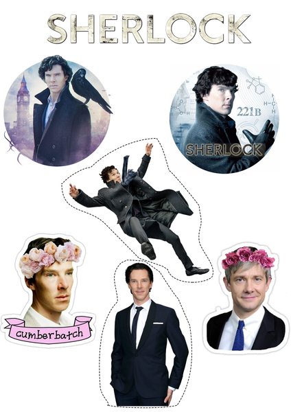 Лист наклеек Шерлок/Sherlock
