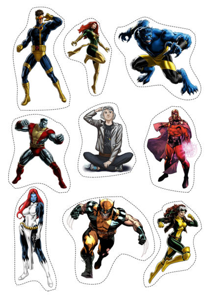 Лист наклеек Люди Икс/X-Men