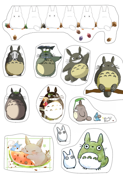 Лист наклеек Totoro/Тоторо
