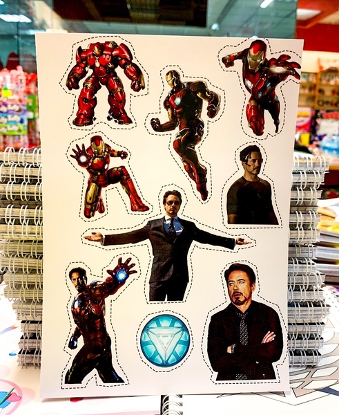 Лист наклеек Железный человек / Iron Man