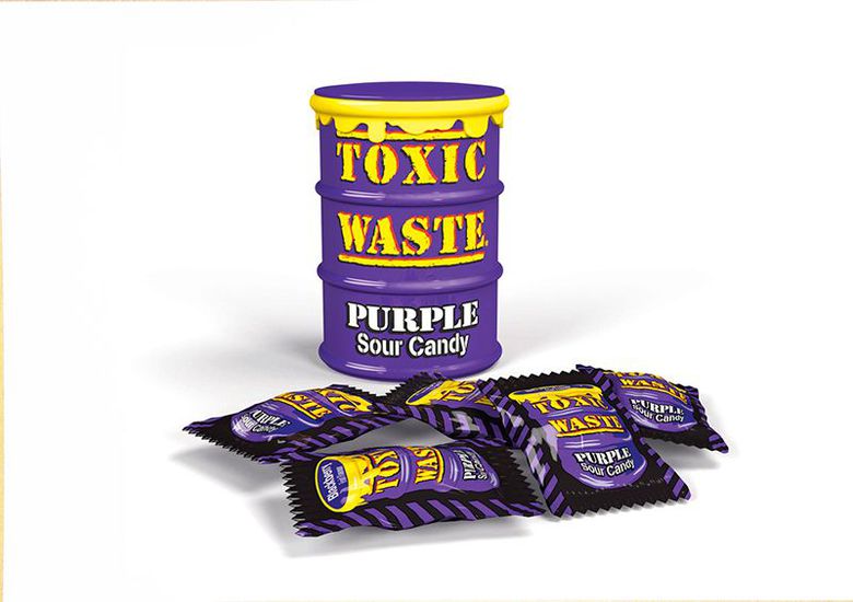 Леденцы Toxic Waste (фиолетовая банка)