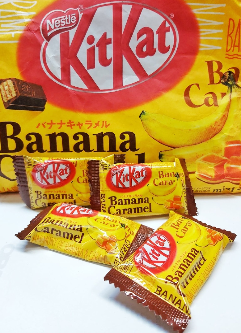 Шоколад Kit Kat со вкусом банана и карамели (порционный)