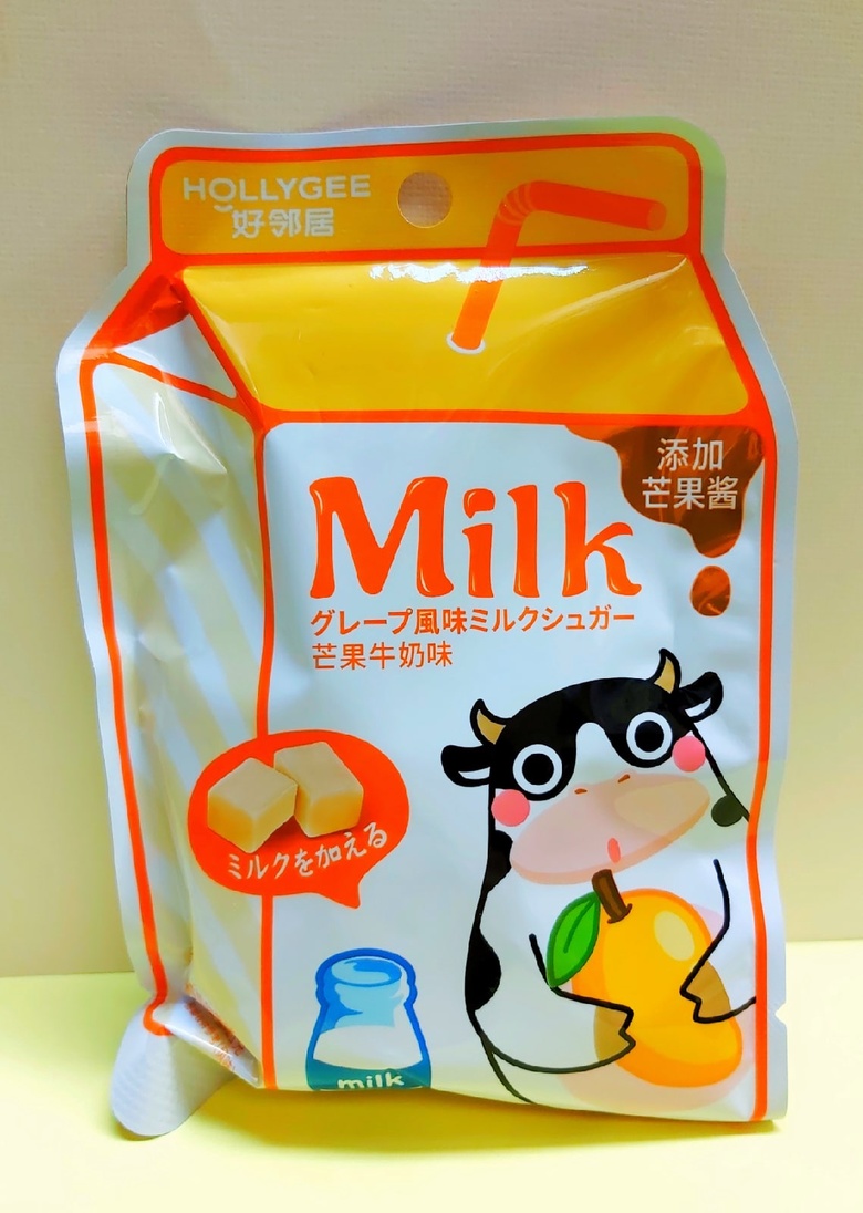 Жевательные конфеты HOLLYGEE Milk, манго с молоком