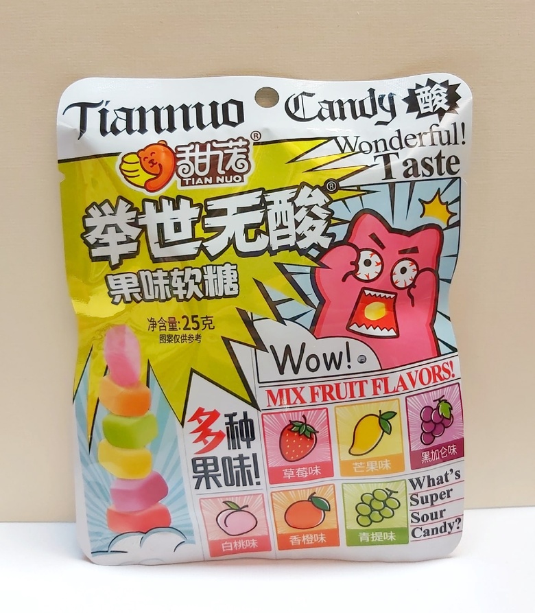 Жевательные конфеты Tiannuo Candy, фруктовое ассорти